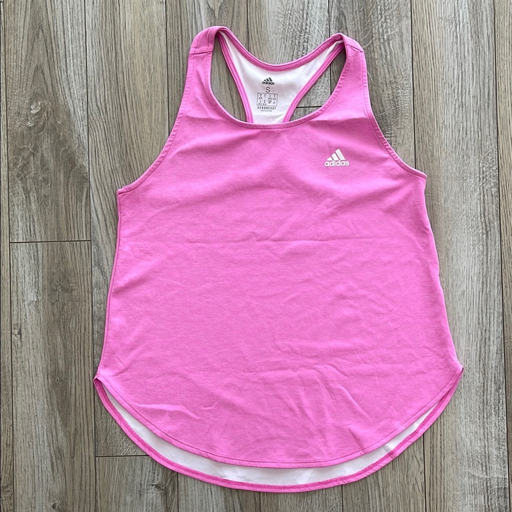 Adidas Racerback Tank Top - Pink - Size S